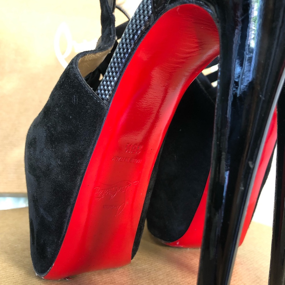 Authentic suede& leather Louboutin stiletto - Picture 11 of 13